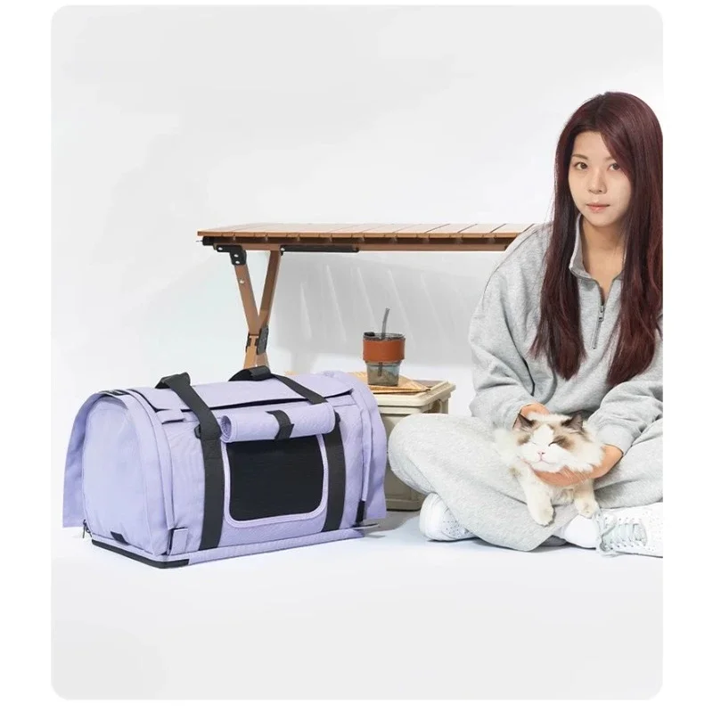 

Pet out cat bag portable large capacity cat dog air bag one shoulder messenger can be on the plane
