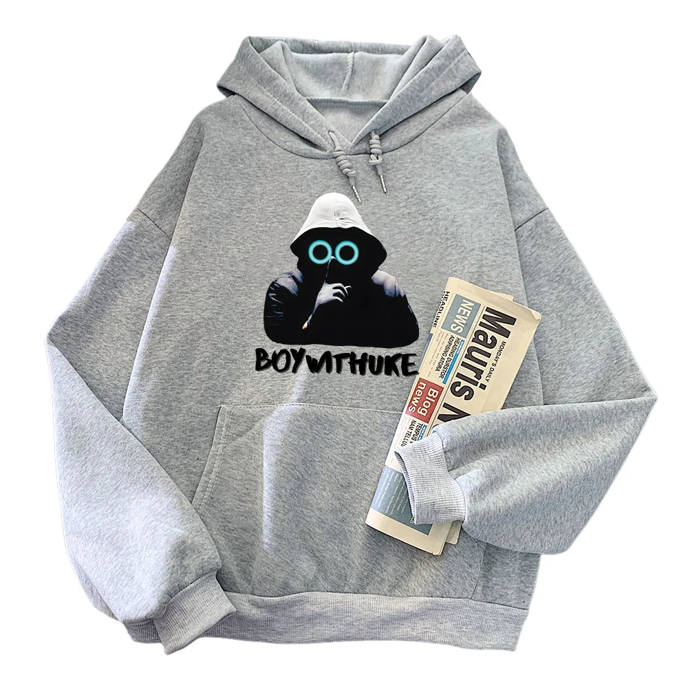 ملابس مطبوعة BoyWithUke المغني Roupas Femininas هوديي 2025 الخريف/الشتاء جديد الرجال النساء القطن الخالص هوديي نمط #4