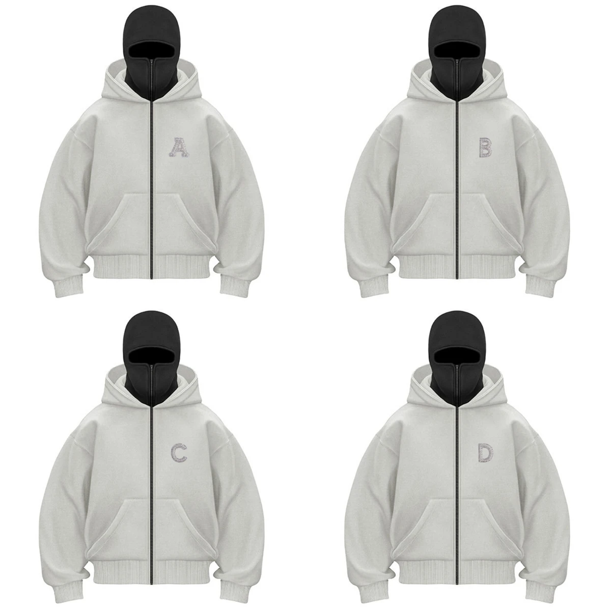 

Y2K New Autumn And Winter Warm Outdoor Fitness Street Hoodie Goth Harajuku Ninja Hooded Face Mask Design Sports Jacket