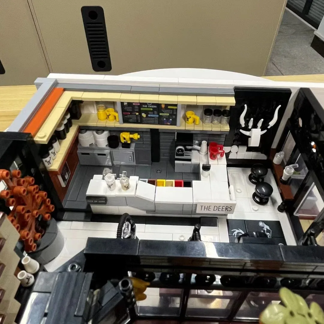 3423 個の子供用ビルディングブロックミルクティーショップ都市建築ライトストリートビューセット子供のおもちゃ子供大人のためのギフト