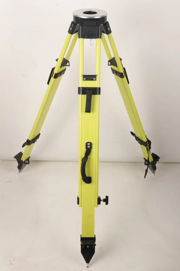 Heavy Duty Fiberglass Round Leg Tripod RTF30B-BCDBK Round Head Surveying Stand for Total Station, Theodolite&Measurement