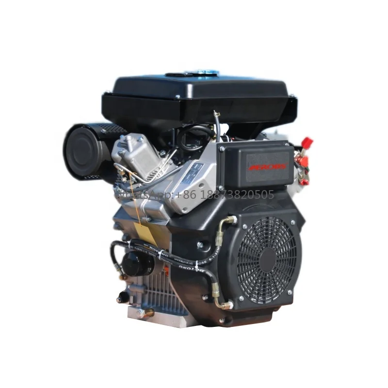 

13.8kW 3000r 4-Stroke Air-cooled Direct Injection 14L 912cc Electric Starter Powerful Double Cylinder Diesel Engine