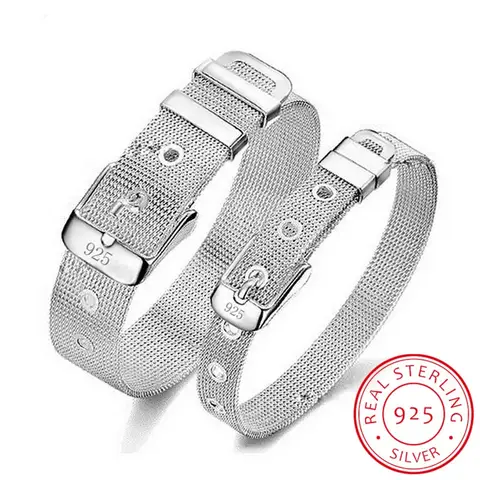Gran oferta de pulseras de cadena con Clip de Plata de Ley 925 compatibles con dijes Reflexions originales, pulsera de reloj para mujer, regalos de joyería fina DIY