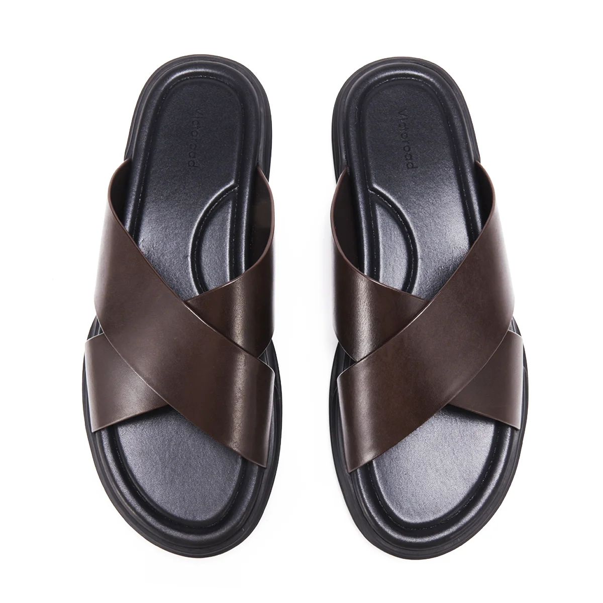

New Elegant Men's Pure Leather Non-slip Slippers Top Grade Cowhide Vamp Soft Comfortable Breathable Mens Daily Sandals Shoes