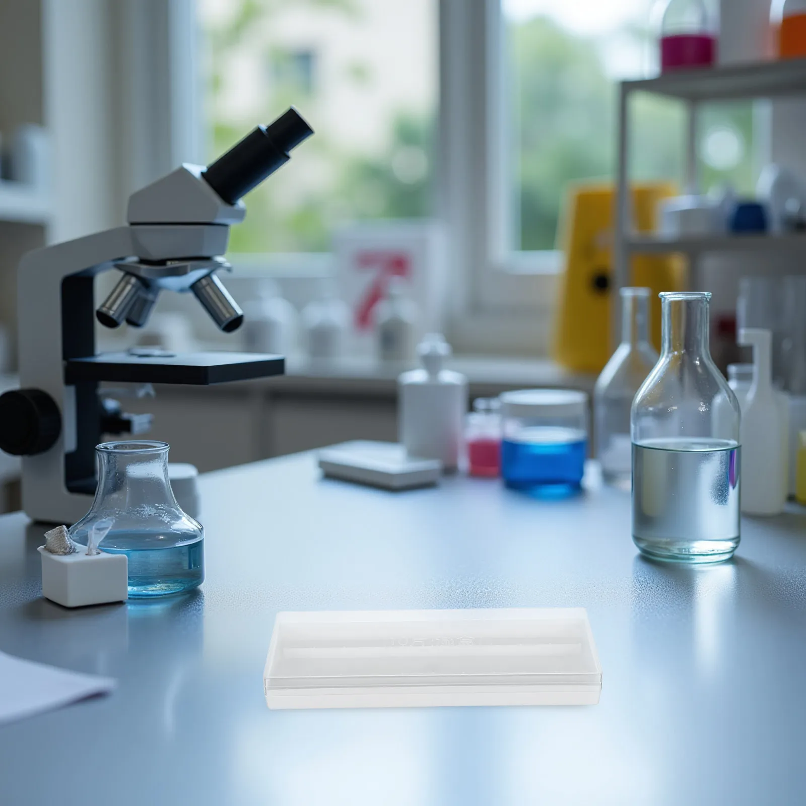 

Набор из 10 прозрачных пластиковых контейнеров для микроскопических предметных стекол, портативный прямоугольный футляр для лабораторий с защитой от влаги