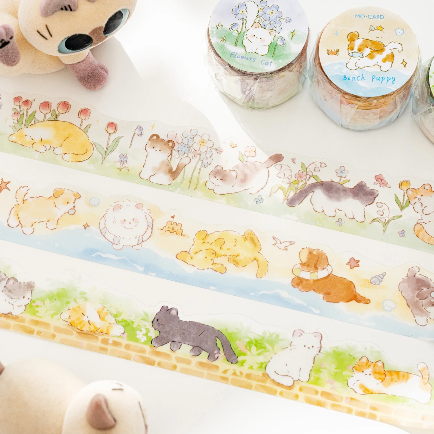 

30mm * 200cm/roll Kawaii Amusement Pet Theme PET Tape Collage Junk Journal Decorative Stickers DIY Scrapbook