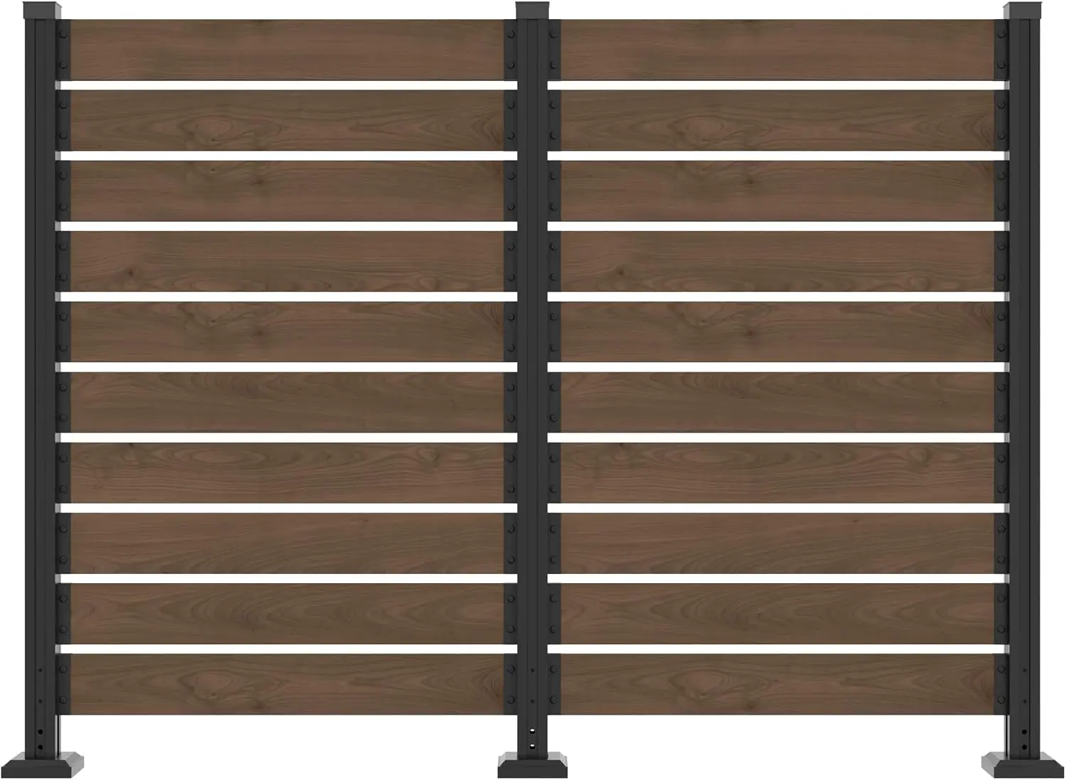 60''H x 78''W Outdoor No Dig Cedar Wood Fence Privacy Screen