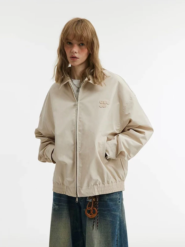Y2K Autumn Casual Jacket for Women Japanese Loose Lapel Double Y2K Autumn Casual Jacket for Women Japanese Loose Lapel Double