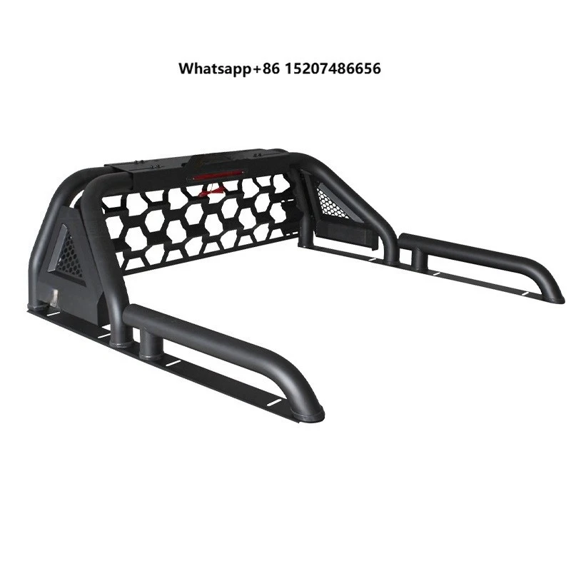 Sports Style Carbon Steel Roof Rack Step Bar Design for Cab Trucks and Pickup Troll Cage Luggage Accessory