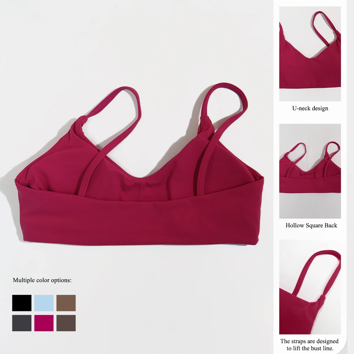 Summer Women's V-Shaped Chest Bandeau Sports Bra Backless Crop Top for Woman Gym Workout Yoga Fitness Underwear Summer New