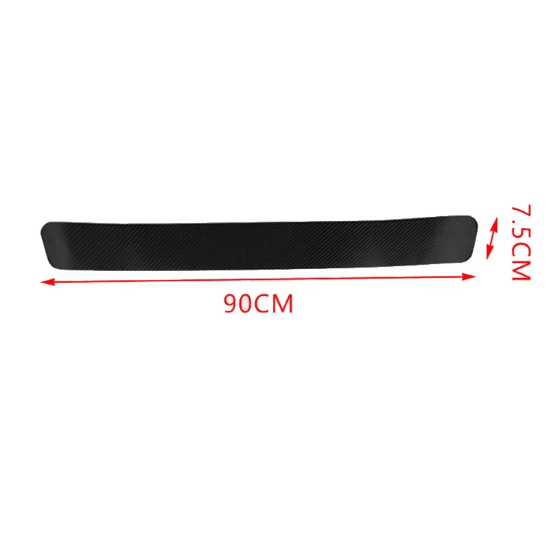 Universal Car Rear Trunk Bumper Carbon Fiber Sticker Auto Anti-Scratch Anti-Collision Protection Strips Car Accessories 90cm