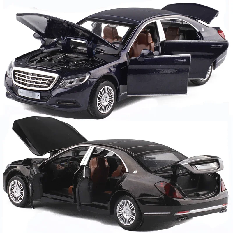 1:32 Diecast Metal Toy  Maybachs S600 Alloy Car Model Vehicles Car Model High Simulation Sound Light Collection Toy Gift