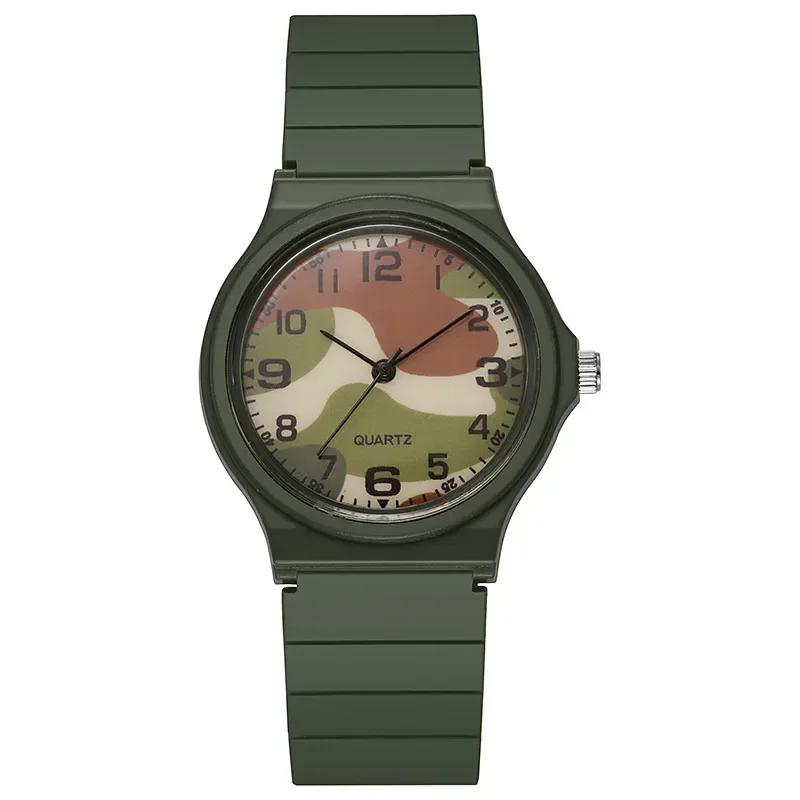 Camouflage Band Quarz Jungen und Mädchen Studenten Armbanduhr Silikon Geschenk Uhr für Kinder Reloj Mujer Montre Relogio feminino