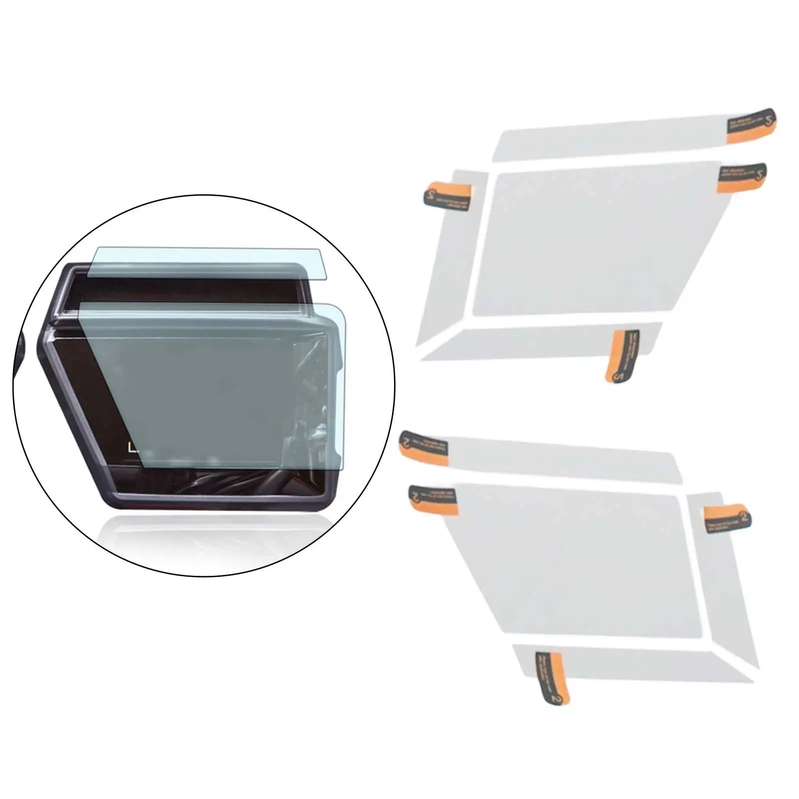

2 Pieces Motorcycle Instrument Film, 9 2021-2022, Replacement Accessories Install
