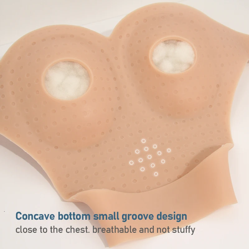 ONEFENG E Cup GBWP Camouflage Male False Boobs Cos Artificial Simulation Super Large One-Piece Breast Silk Floss