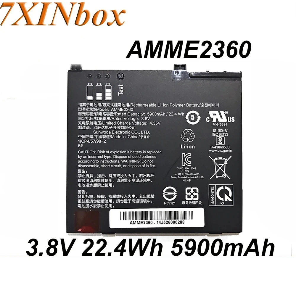 7XINbox AMME2360 3.8V 22.4Wh 5900mAh Original Laptop Battery For Fujitsu Zebra ET EM7355 ET50PE Series Tablet Computer