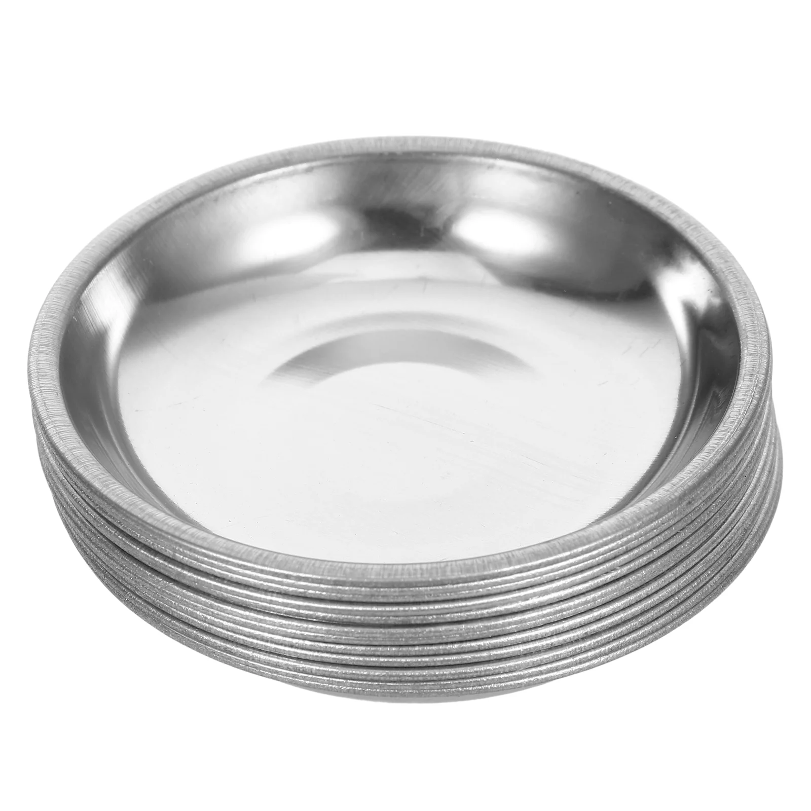 

12 Pcs Stainless Steel Plate Soy Sauce Dishes for Sushi Prep Bowls Seasoning Cup Dipping Cups Metal Cooking Side