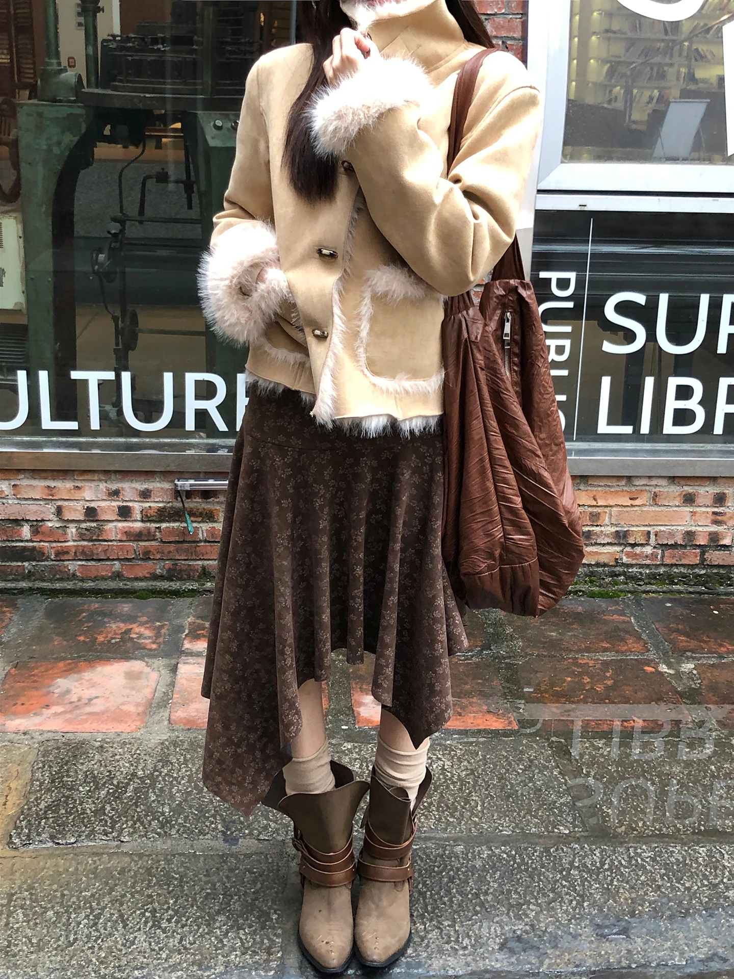 

Красная юбка трапециевидной формы Celebri, женская новинка 2025, осень-зима, асимметричные юбки, коричневые красивые юбки с запахом для тела