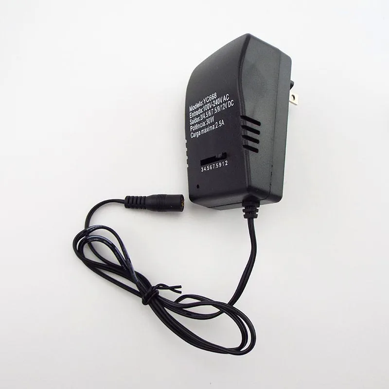 AC DC 3v 4.5v 5v 6v 7.5v 9v 12V Power Charger Supply Adapter Travel Plug 2.5A Universal Adaptor Converter 6 Plugs US EU Plug 30W