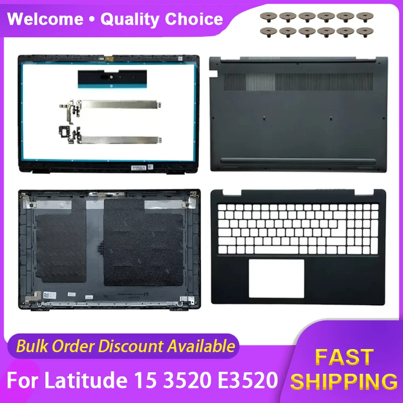 

New Shell For Dell Latitude 15 3520 E3520 LCD Back Cover 017XCF 04Y37V Front Bezel 0X5CF4 0DJP76 0KD56J Palmrest Bottom Case