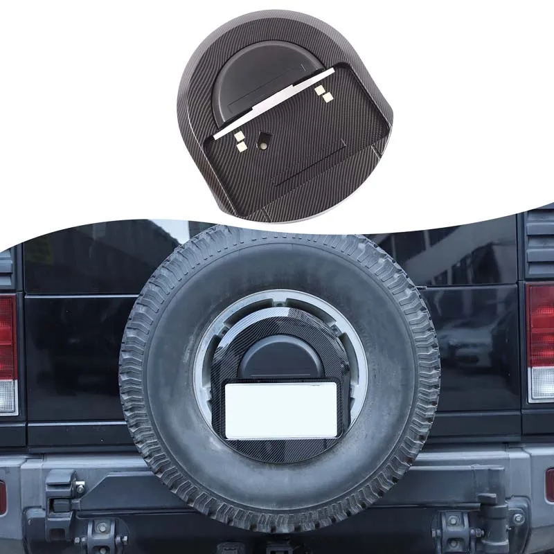 25782333 Car Replacement Parts Matte Black Car Spare Tire License Plate Rack Cover Decor for Hummer H2 SUV 2003-2009