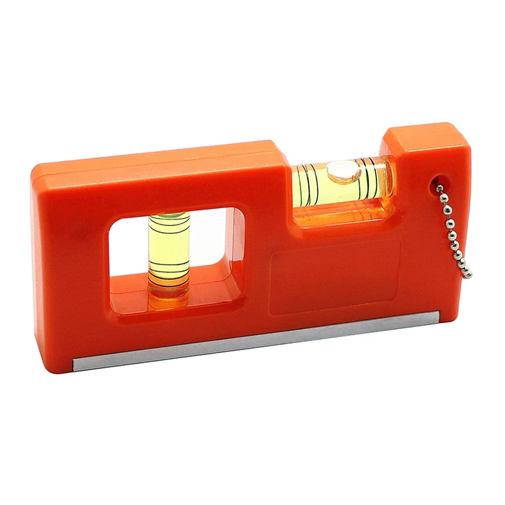 1PC  Level Gauge Plastic T-type Level Bubble Blue Orange Color Acrylic Level Ruler Horizontal Measurement Level