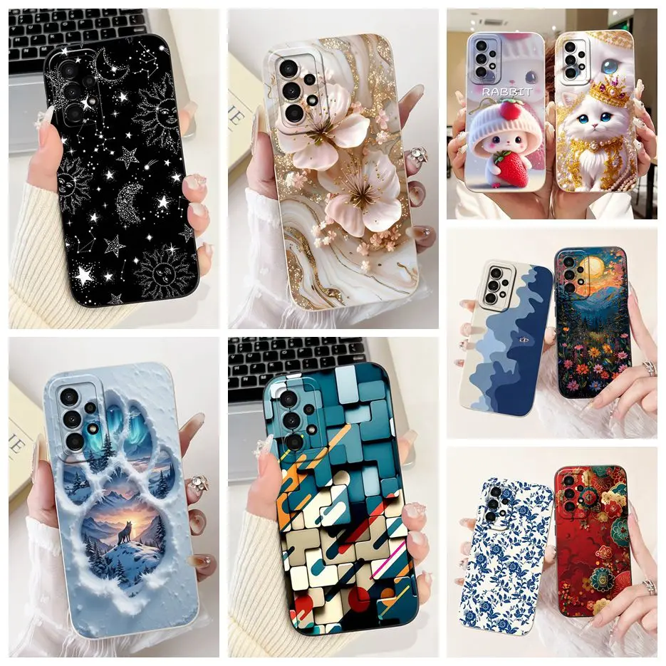 Für Samsung Galaxy A32 4G Fall SM-A325F Stilvolle Candy Painted Abdeckung Weiche TPU Telefon Fall Für Samsung A32 EINE 32 GalaxyA32 5G Fundas
