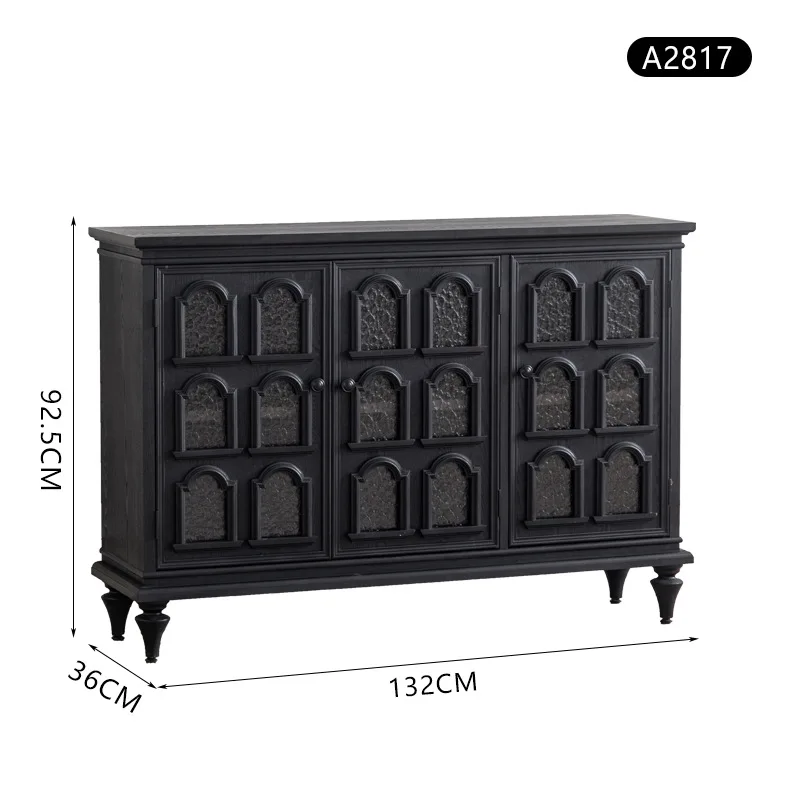 Rural corridor ultra-thin black aisle cabinet multi-layer storage wine cabinet  apartment household kitchen vertical cabinet