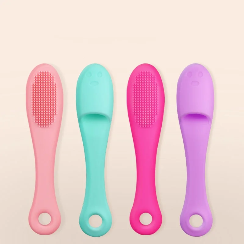 Cat Chin Brush Soft Chin Scrubber Soft Silicone Grooming Chin Scrubber Non-Slip Multifunctional Finger Pet Supplies