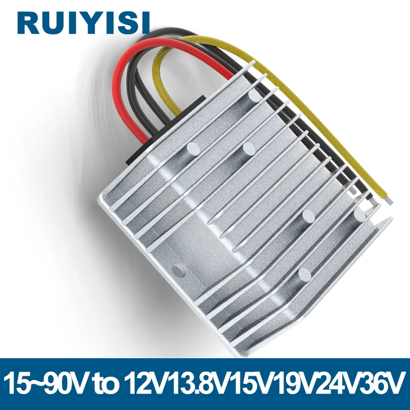 RUIYISI Car Power Converter 24V36V60V72V90V80V48V to 24V5V9V12V113.8V19V36V Step-Down Module Transformer