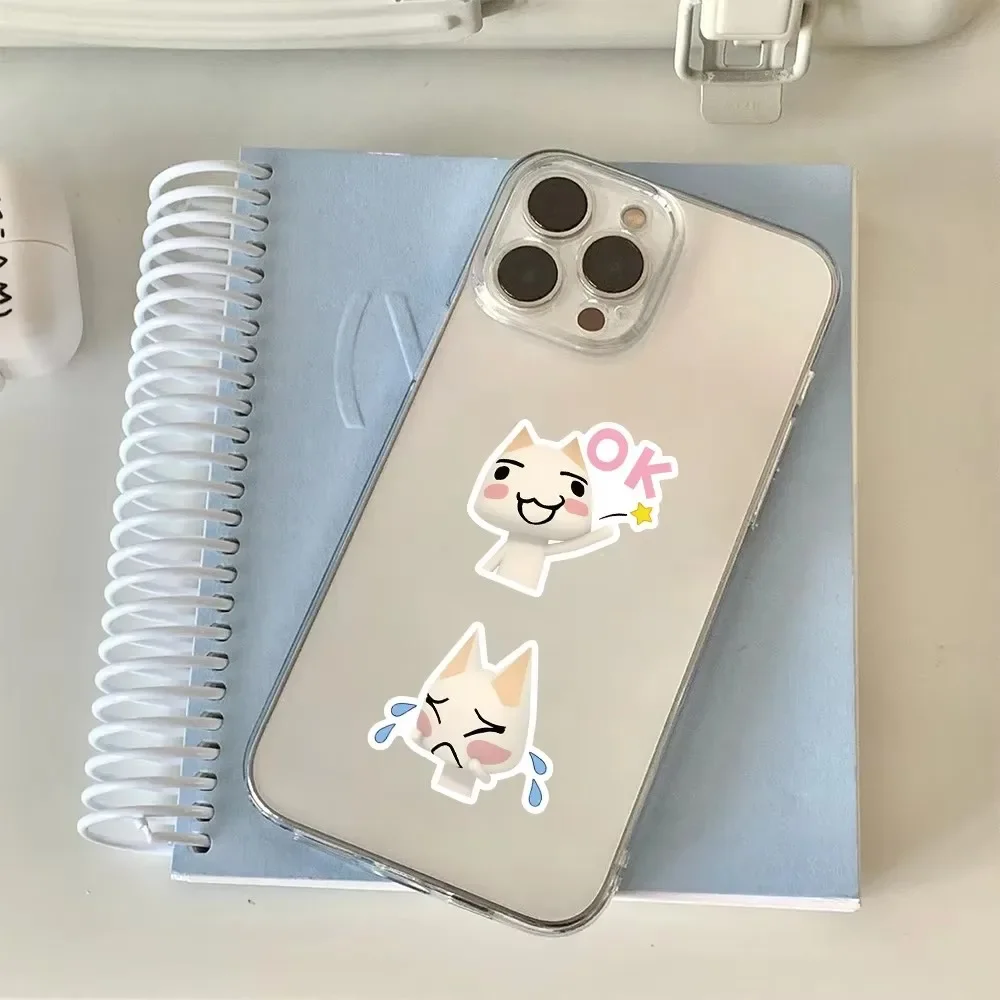 50 SZTUK Uroczych Naklejek Inoue Toro, Naklejki z Kreskówkowym Kotem, Śmieszne Naklejki Graffiti, Naklejki na Bagaż, Laptop, Telefon, Gitarę, Rower, Zabawki dla Dzieci, Prezenty