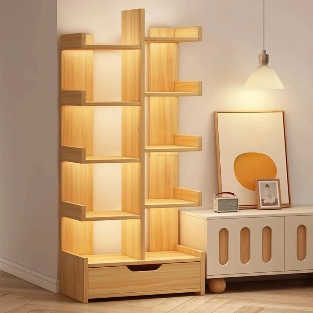 Multi-Level Bookshelf Floor Standing Storage Racks Office Display High Load-bearing Non Occupying Easy To Clean Storage Rack image 3