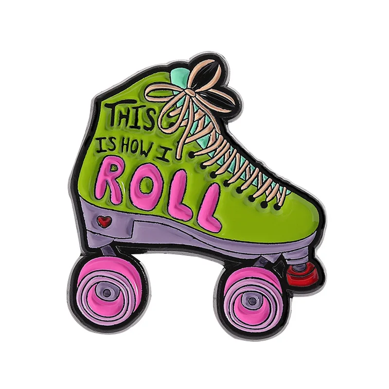 Roller Skating Souvenir Badge Retro Skating Shoe Styling Brooch Personalized Decorative Accessories Women's Brooch Enamel Pin