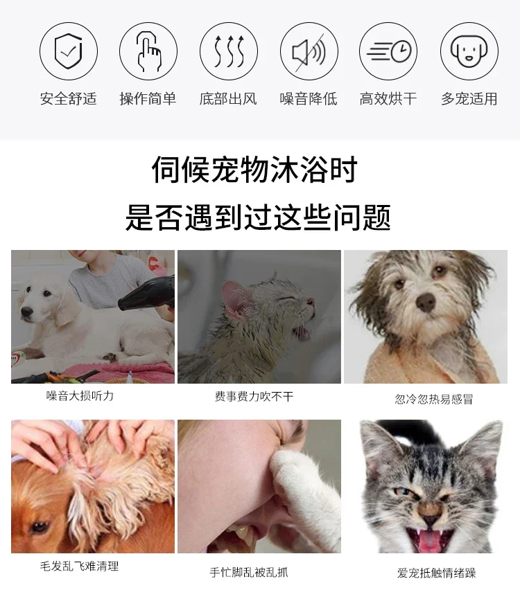 Pet drying box small hair blowing machinehousehold dog water blowing machine, cat bath blow dryer, silent and fully automatic