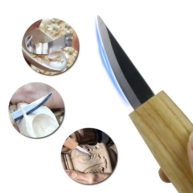 Y17A Wood Carving Knife Carving Chisel Steel Sharp-Edged Wood Cutter Gouge Chisels DIY Woodworking Carving Tools Set
