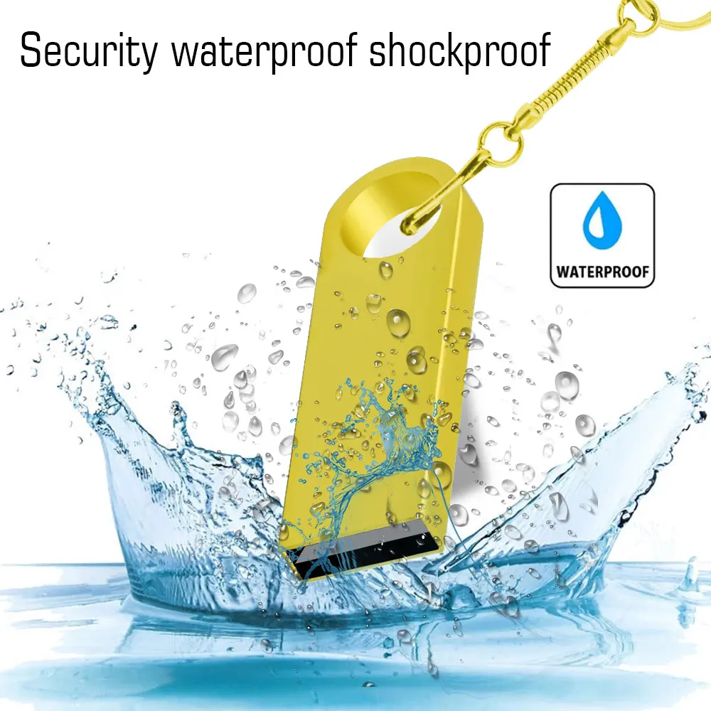 Top quality Metal USB flash drive 2.0 Pen Drive 8GB 16GB 32GB Memory Stick pendrive 128gb 256gb gift for Free chain