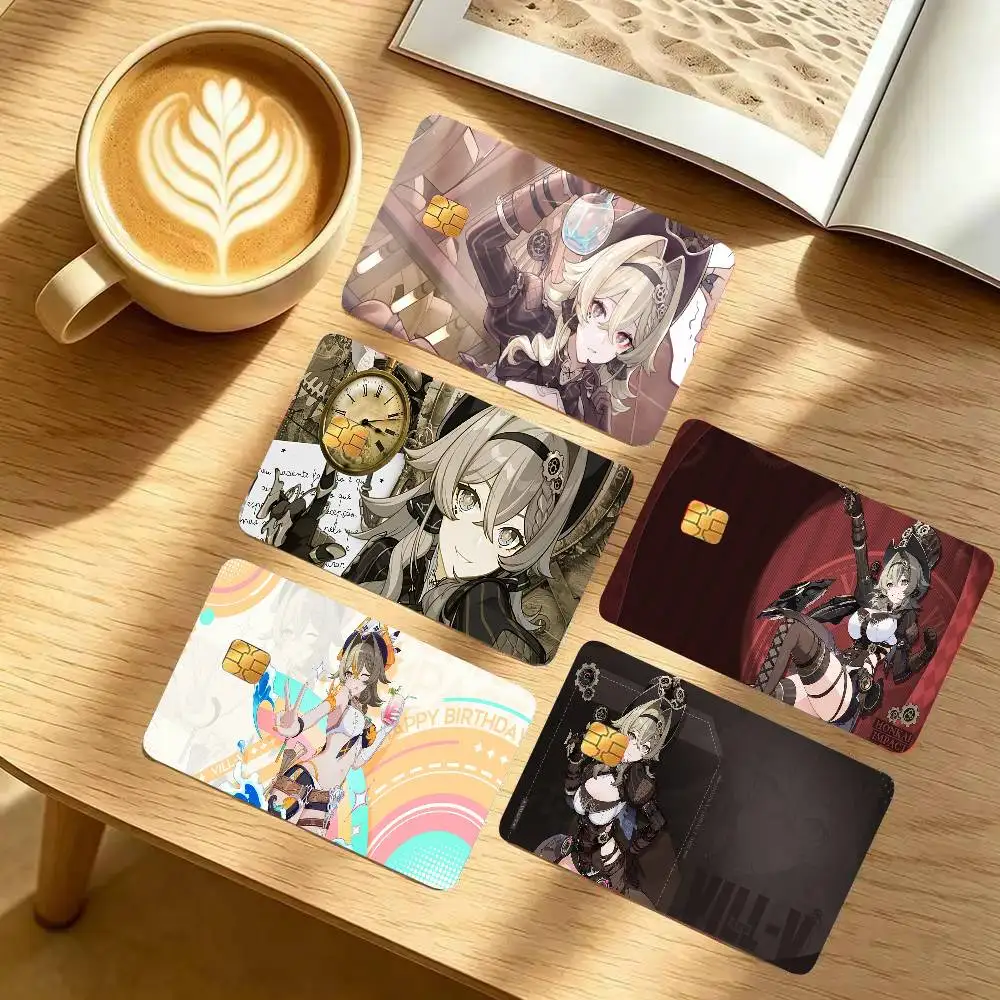 Vill-V Animated Game H-Honkai Impact 3rd Card Sticker Cartoon Art Credit Card Skin Anti Scratch Bank Debit Card Decal