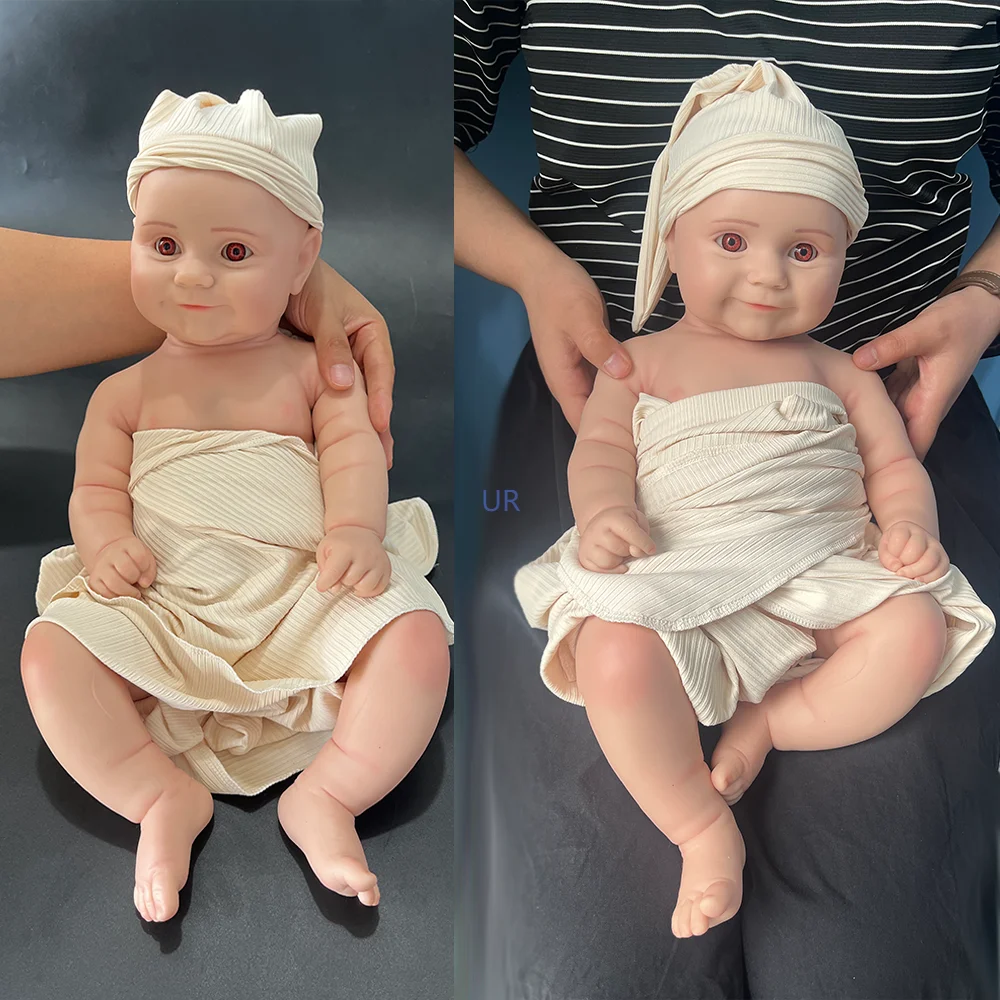 20 pollici come le vere dimensioni del neonato bambole rinate in Silicone pesante artista fai da te fatto a mano non verniciato morbido prototipo della neonata della spagna