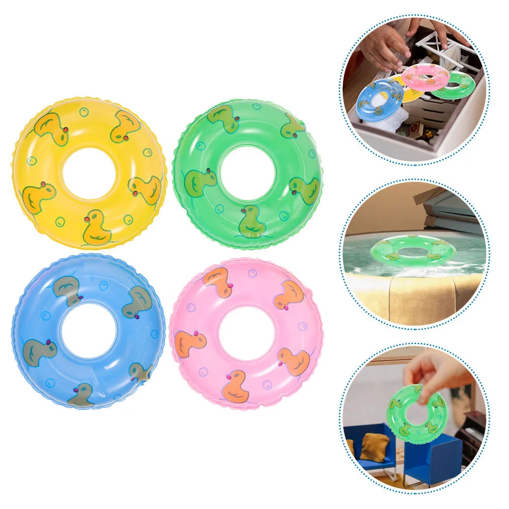 

20 Pcs Float Inflatable Swimming Ring Toys for Girls Expand Mini House Photo Props Baby