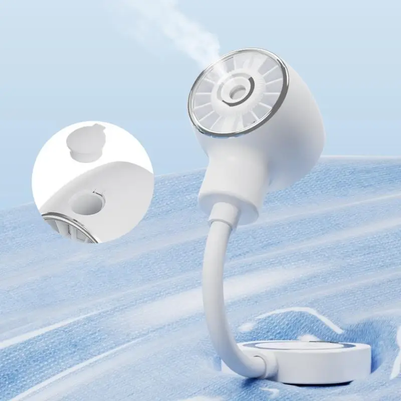 

360 Adjustable Clips On Desk Fan With Sprays Feature And Strong Magnets For Phone HX5E