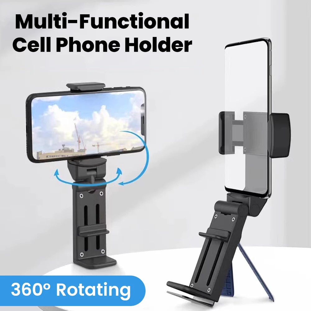 

Mini Phone Holder 360 ° Rotatable Portable Folding Stand Multifunctional Travel Non Slip Lazy Simple Phone Holder for Desk Use