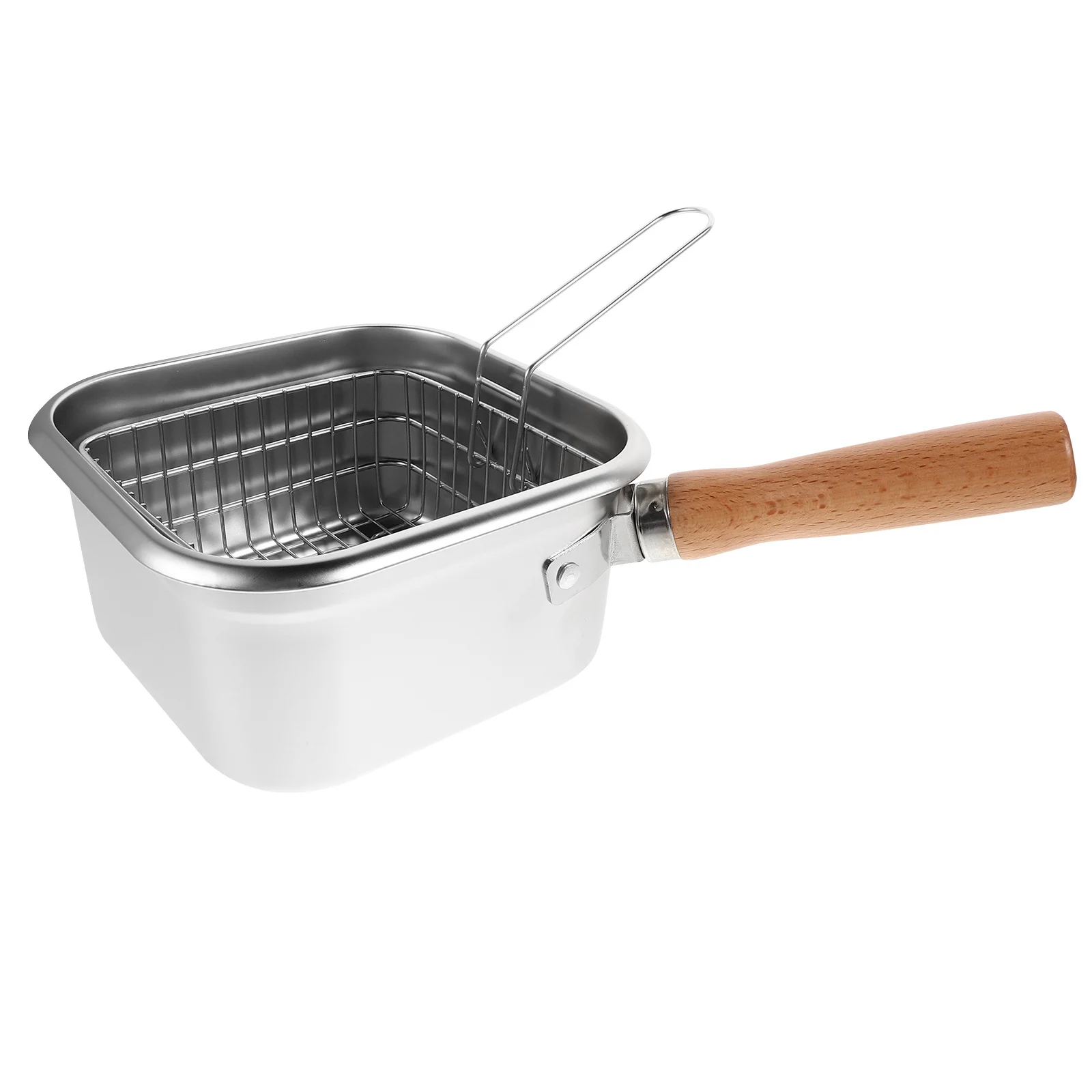 

Портативная фритюрница-кастрюля из нержавеющей стали, мини-сковорода для кемпинга, пикников, небольших кухонь, многофункциональная фритюрница для плиты