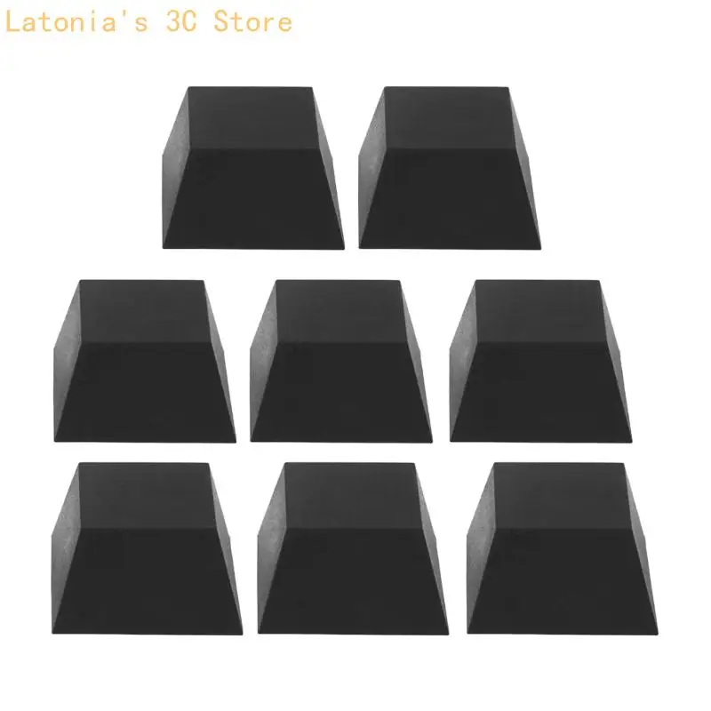 8Pcs Trapez Schnell Montieren Silikon Vibration Dämpfung Füße Pad Für Lautsprecher Verstärker Rack Montieren X3UB – Detail 7