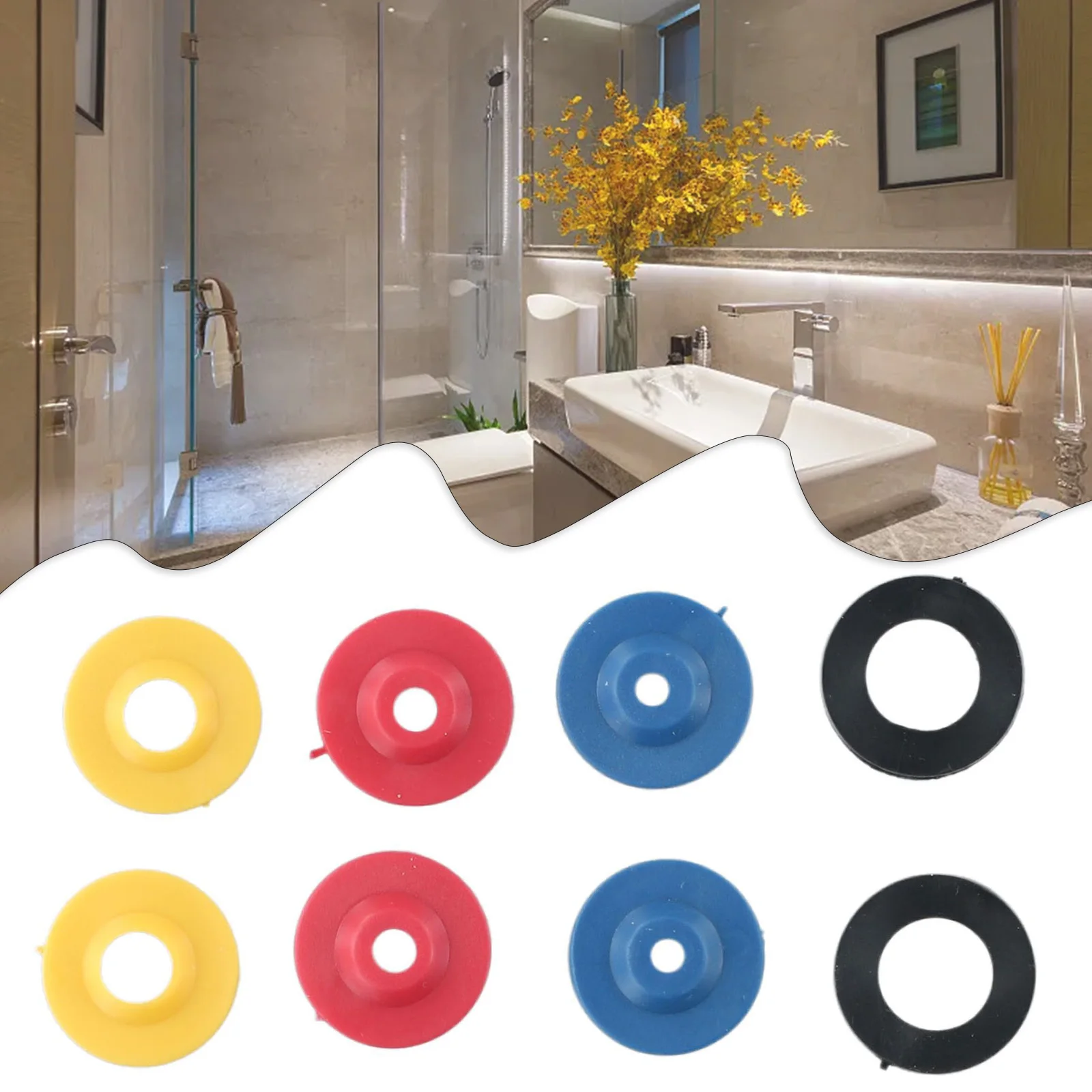 Bathtubs Parts Flow Limiter 5 7 8pcs/set Accessories Adjustable Rubber Shower Flow Reducer 1/2 Inch Thread Size