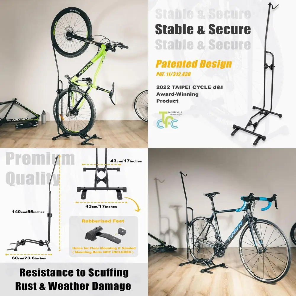 

Вертикальная подставка для велосипеда loor — пробирка и горизонтальная подставка для хранения велосипеда — Sae и безопасная стойка для хранения велосипедов — или колеса Размеры до 29 дюймов