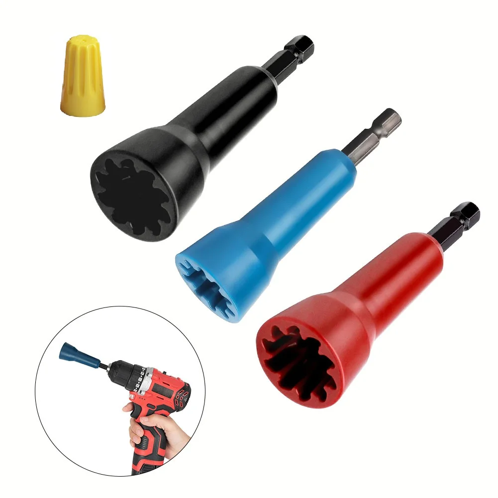 1pc Electric Wire Twisting Power Drill Wire Connector Driver Electrician Wire Twisting Tools Kit Hex Handle Wire Swivel Crimping