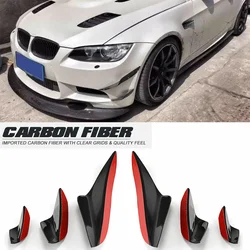 6Pcs/Kit Front Bumper Canards Fins Splitters Glossy Black Car Body Spoiler Kit For BMW E90 E92 E93 M3 2005 - 2012