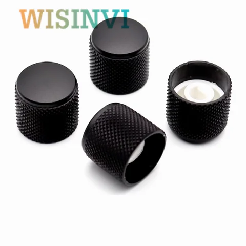알루미늄 합금 샌드블라스팅 노브 캡 직경 19mm 높이 18mm 전위차계 인코더 노브, D 모양 내부 구멍 6mm, 2 개