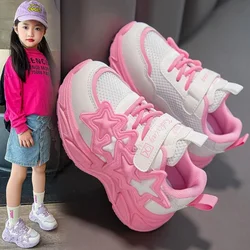 Sport Girl Casual scarpa in pelle 5-16Years Boy Tenis scarpa Outdoor bambini Running Sneaker antiscivolo suola morbida calzature da passeggio