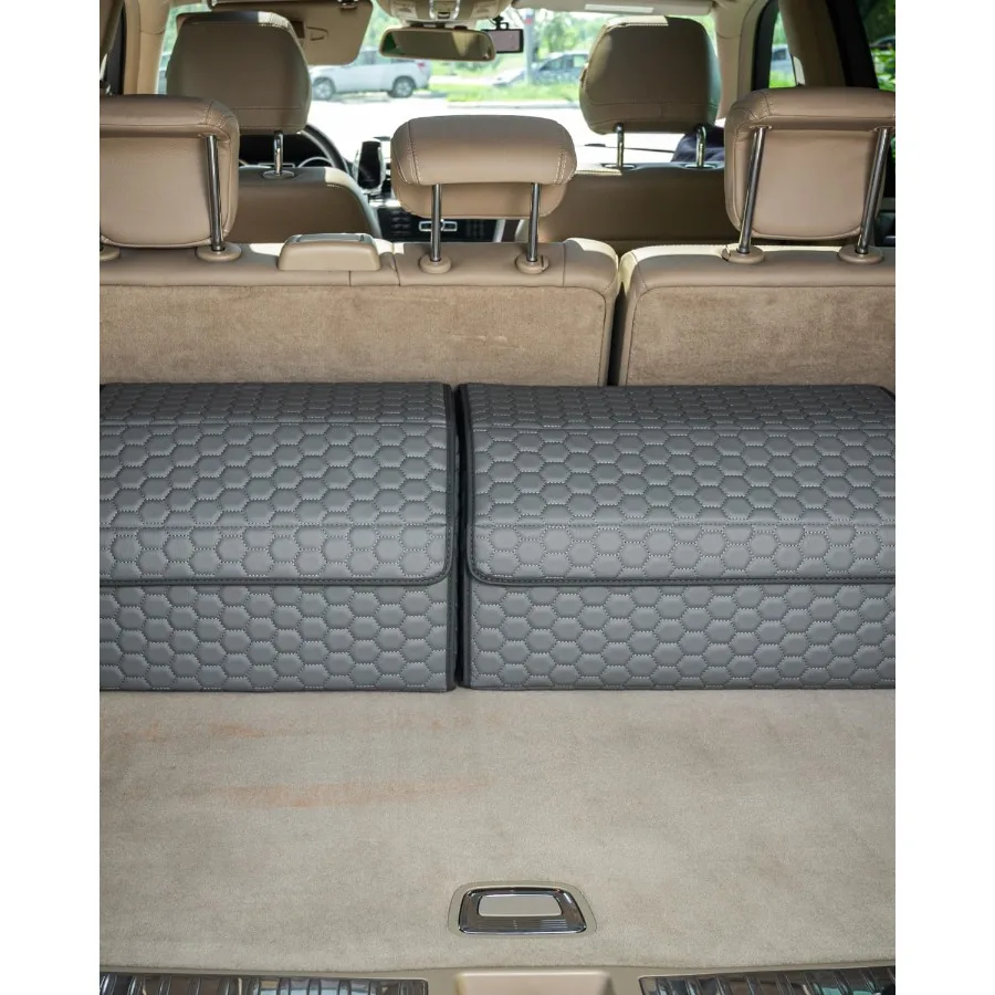 

Комплект автомобильной сумки — Набор органайзеров для багажника — Серые аксессуары для интерьера Серый 21,6 + 17,7 дюйма